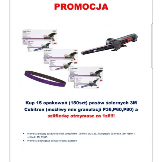 3M Pasy ścierne Cubitron II 10x330mm 150szt + szlifierka 33573 GRATIS -zdjęcie numer 1