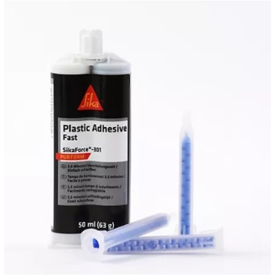 Klej do tworzyw SIKA 301 black Szybki A+B 50ml -zdjęcie numer 1