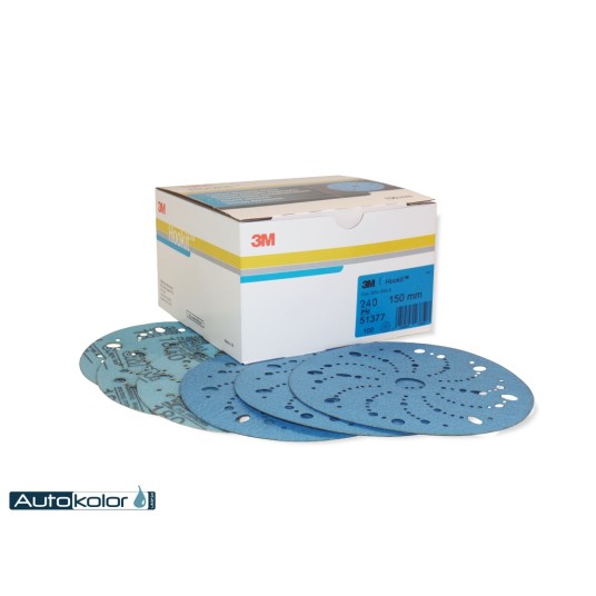 Krążki ścierne 3M 325U P240 78otw 150mm rzep (100) -zdjęcie numer 2