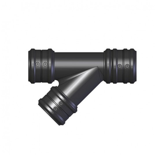 Rozgałęzienie złączka 3-stronna 45° fi 75-75-75 mm -zdjęcie numer 1