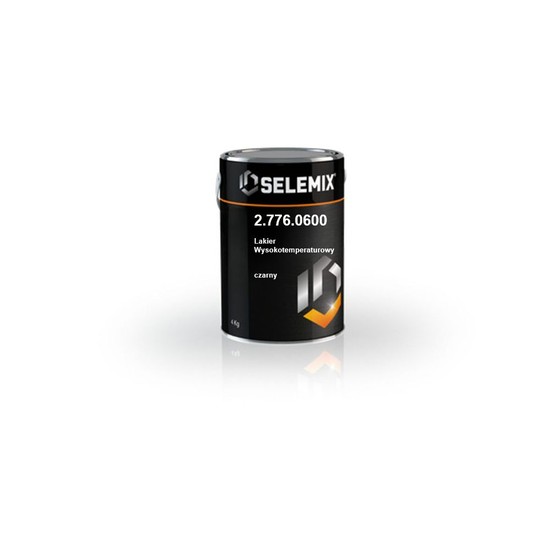 Selemix 1K Lakier wysokotemperaturowy do 600°C czarny 4kg -zdjęcie numer 1