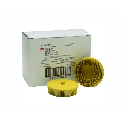 Szczotki czyszczące żółte Roloc 76mm P80 (10) -zdjęcie numer 2