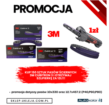 3M Pasy ścierne Cubitron II 10x330mm 150szt + szlifierka 33573 GRATIS