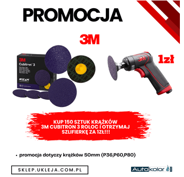 3M Roloc 50mm 150szt + szlifierka GRATIS!