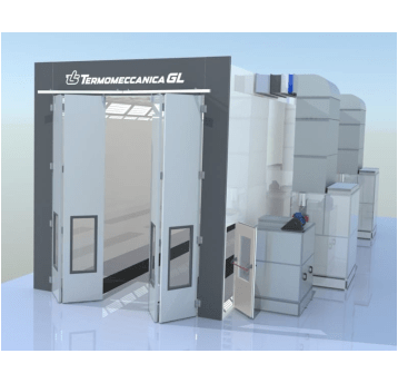 Kabina lakiernicza półopadowa Termomeccanica GL, model SEMI DOWN