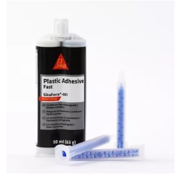 Klej do tworzyw SIKA 301 black Szybki A+B 50ml