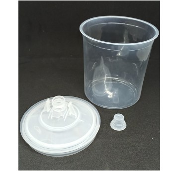 Kubek miękki+dekielek z sitkiem125mic kart.50 szt