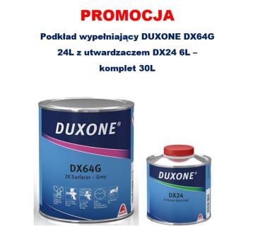 Podkład Duxone DX64G SZARY + utwardzacz DX24 24L + 6L