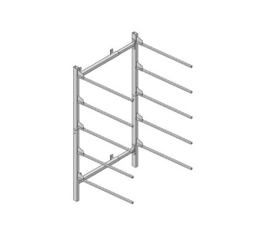 Regał stojak do zderzaków i spoilerów naścienny