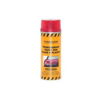 Spray - Czerwona transparentna farba do szkła i tworzyw, lamp samochodowych